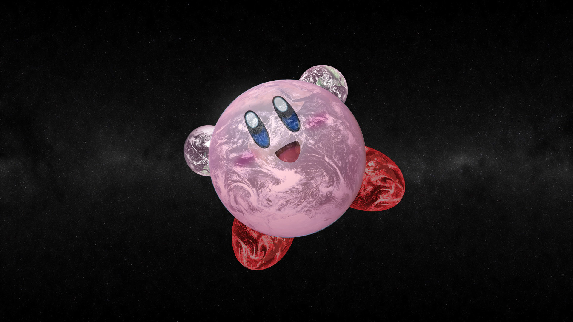 Best Kirby Background Id - Mission: Apollo-saturn 17: Earth With The Continent - HD Wallpaper 