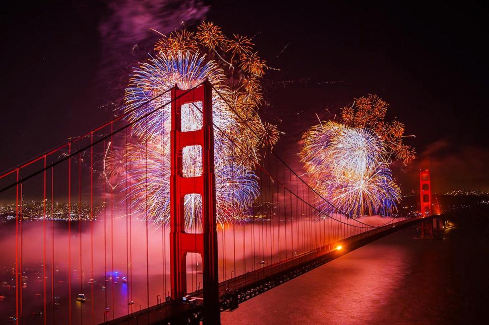Fireworks San Francisco Golden Gate Photography Wallpaper,1920x1280 - Golden Gate Bridge Fireworks - HD Wallpaper 