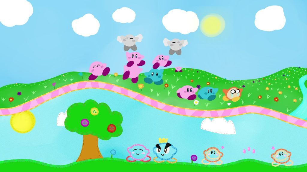 Kirby Wallpaper Fanart - HD Wallpaper 