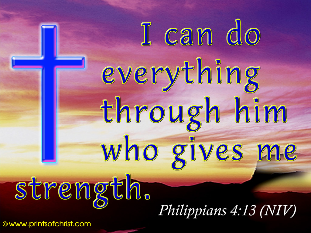 Philippians 4 - 13 Wallpaper - Cross Wallpaper With Bible Verse - HD Wallpaper 