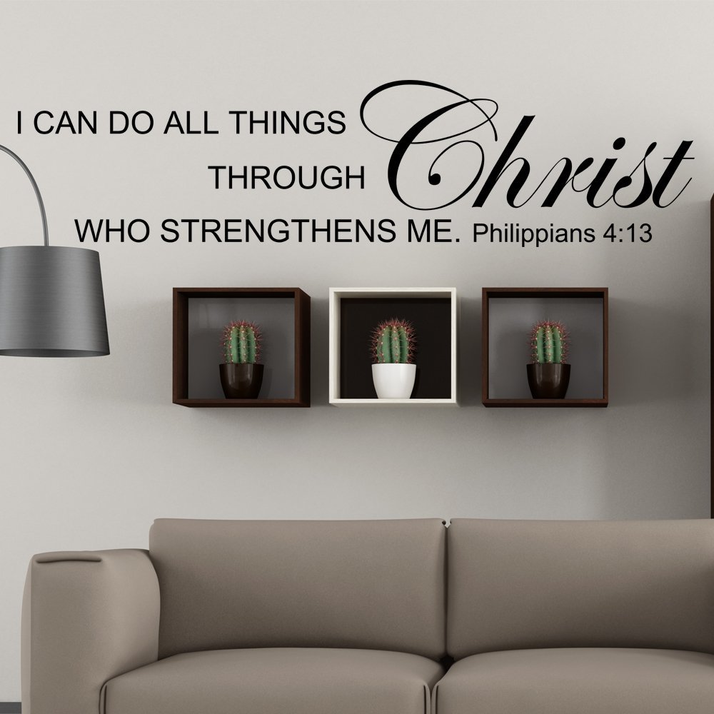 Bible Verse Quote Philippians - Home Improvement Living Room - HD Wallpaper 