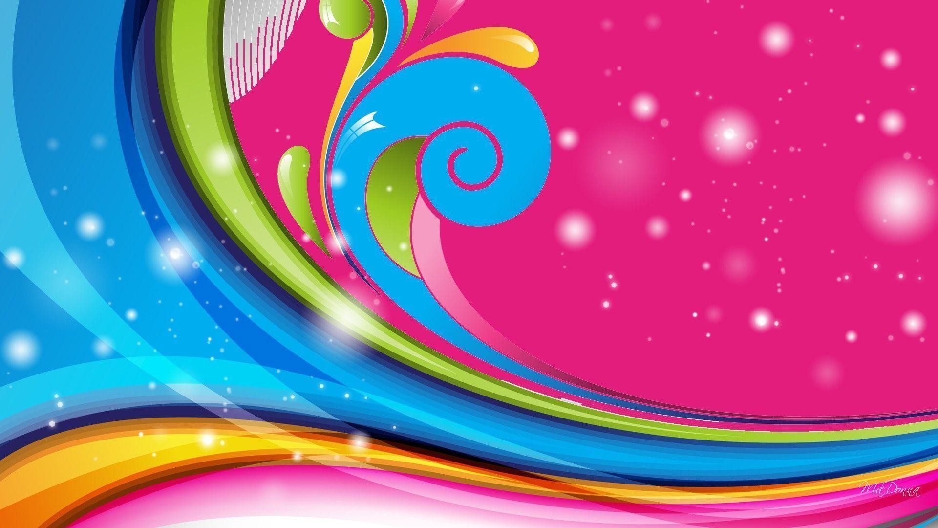 Colorful Rainbow Colors Wallpapers - Design Color Full Background - HD Wallpaper 