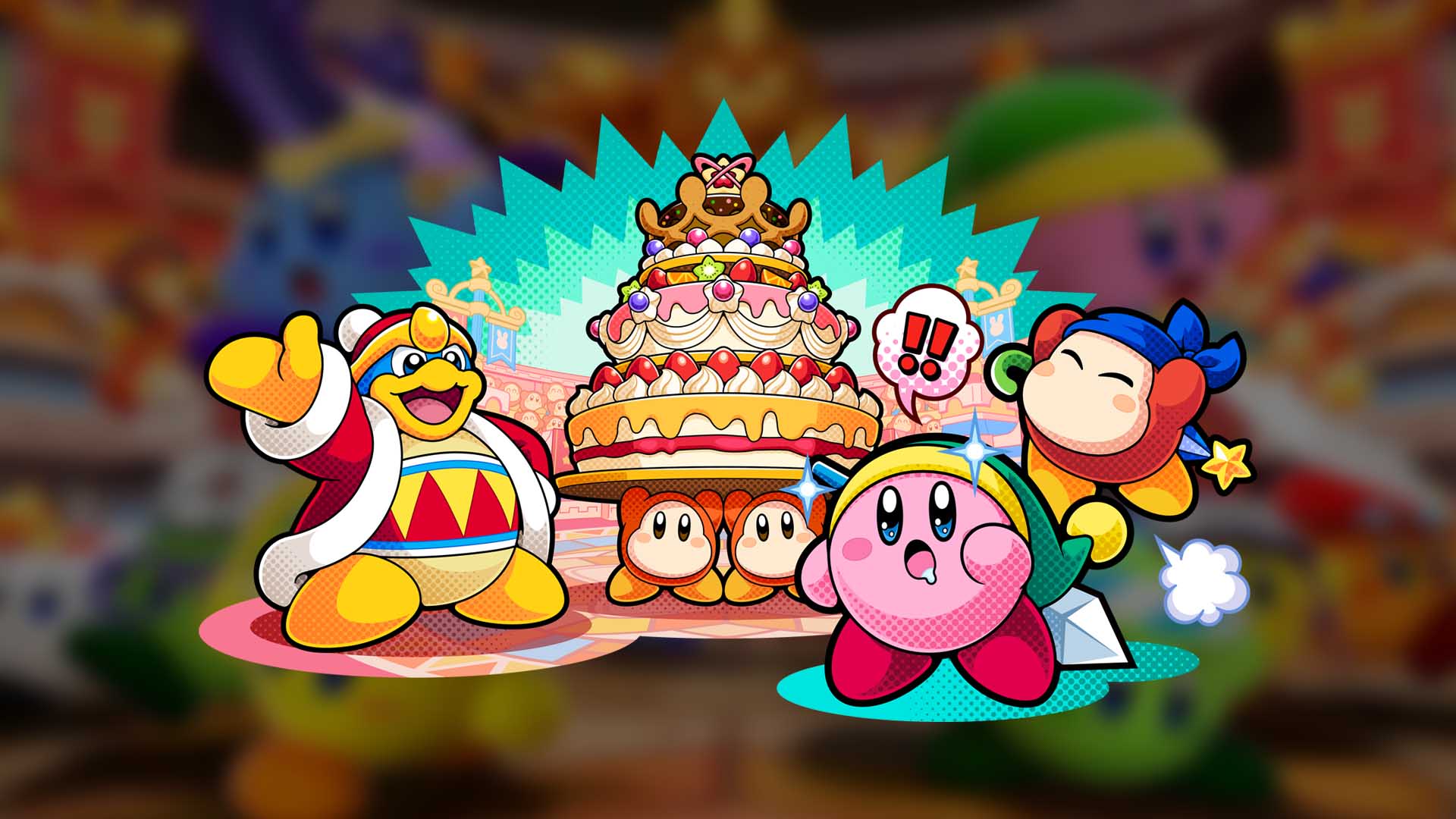 Kirby Battle Royale Desktop Wallpaper - Kirby Battle Royale Cake - HD Wallpaper 