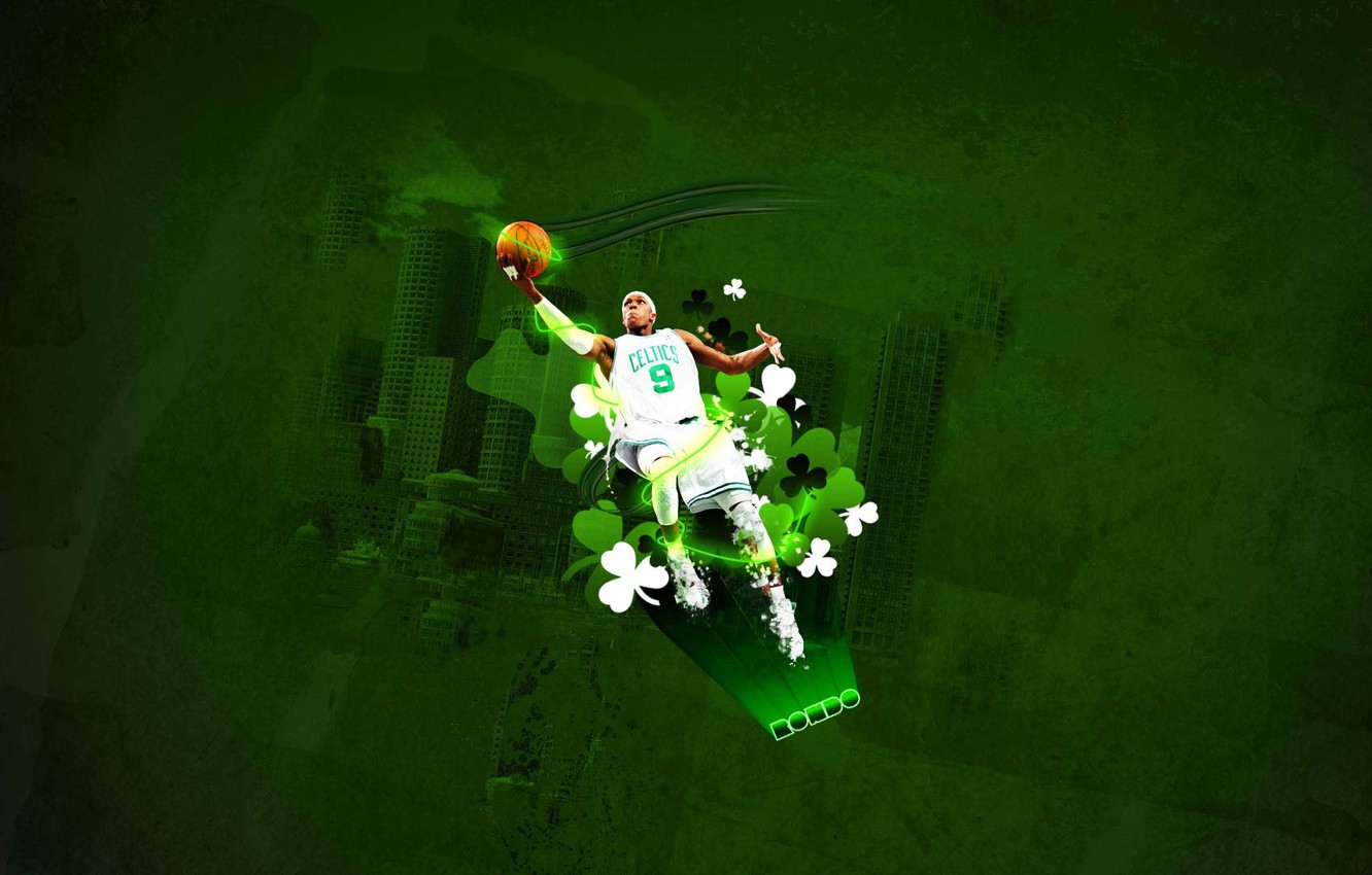 Photo Wallpaper Green, Basketball, Boston, Basketball, - Rajon Rondo Wallpaper 2011 - HD Wallpaper 