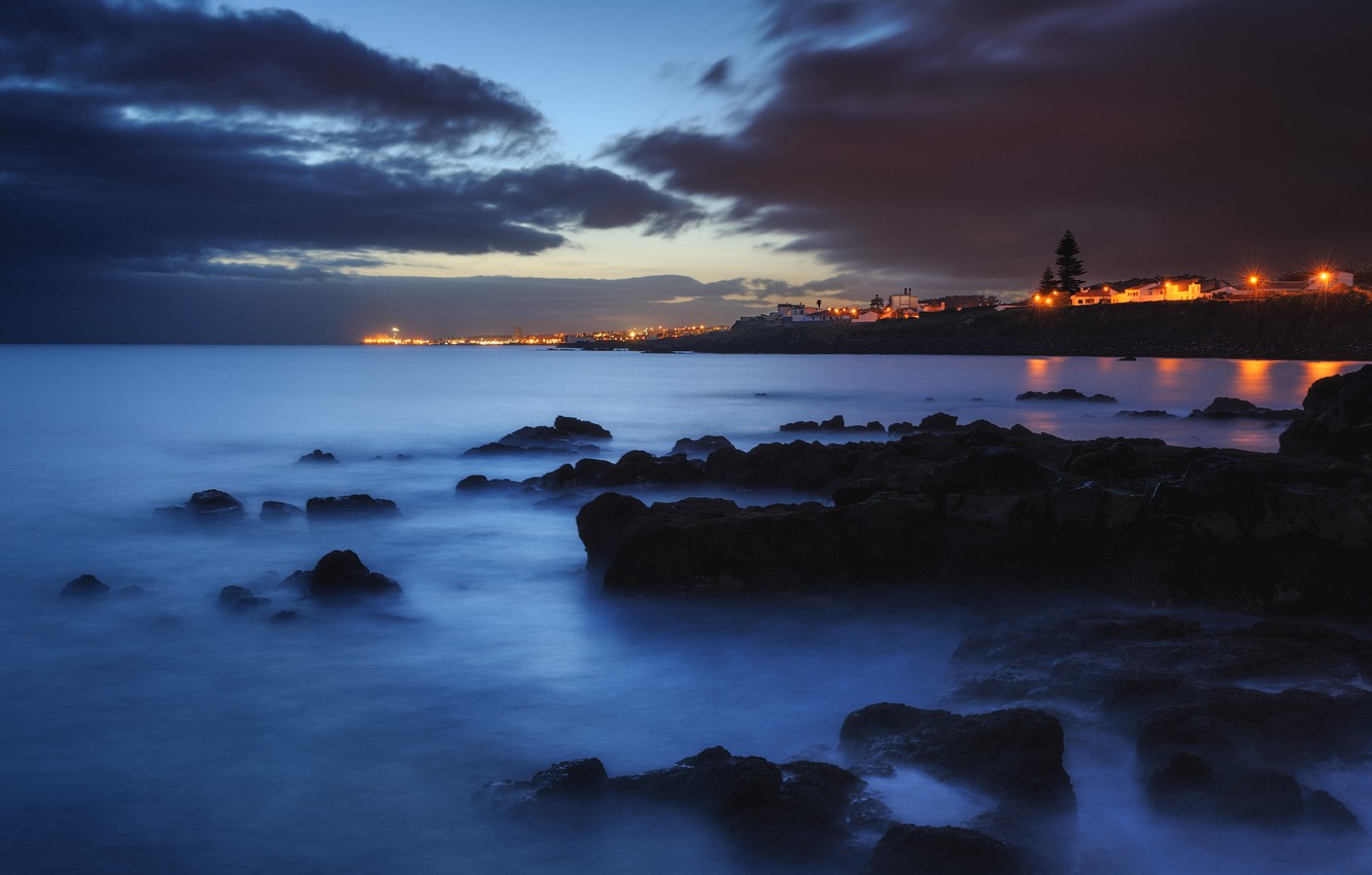 Photo Wallpaper Landscape, Nature, The City, Stones, - Sea - HD Wallpaper 