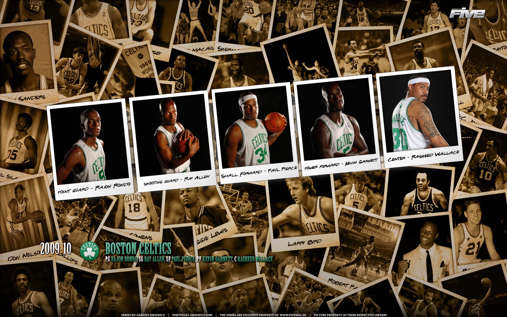 Boston Celtics Polaroid 2010 Widescreen Wallpaper - 2010 - HD Wallpaper 