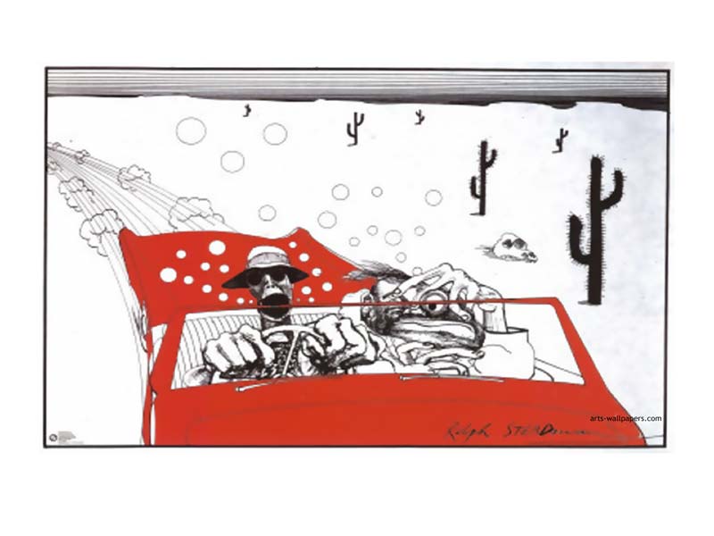 Hunter S Thompson Art Fear And Loathing - HD Wallpaper 