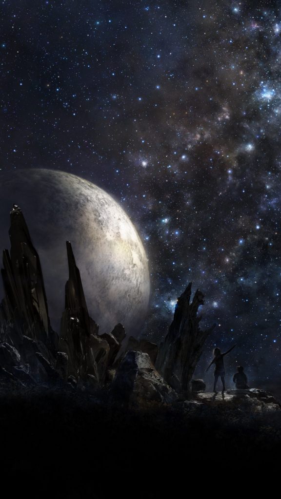 Sci Fi Night Sky - HD Wallpaper 
