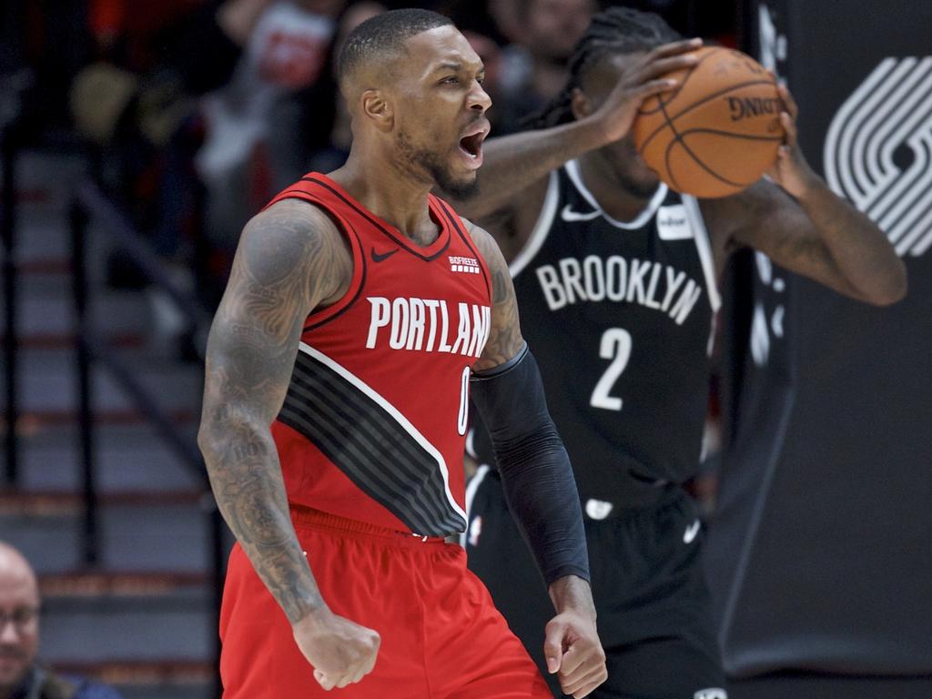 Portland Trail Blazers Guard Damian Lillard Reacts - Damian Lillard 60 Points - HD Wallpaper 