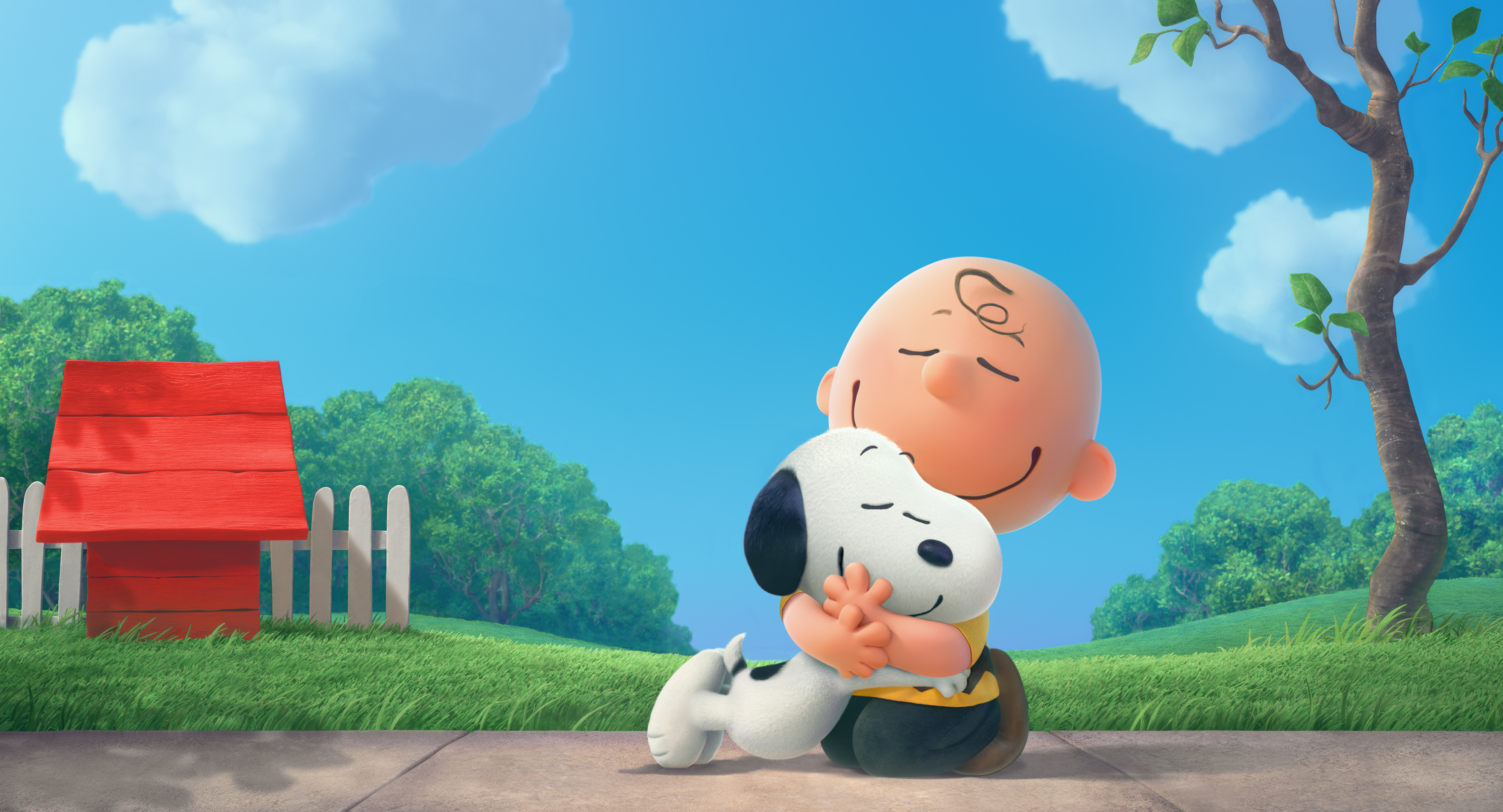 Snoopy Charlie Brown Hug - HD Wallpaper 