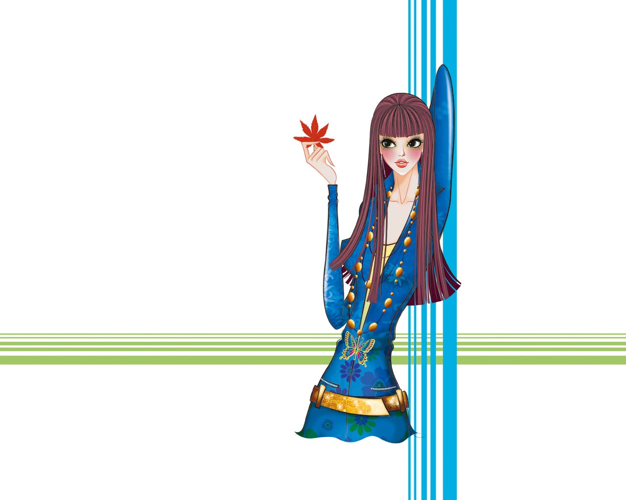 Vector-style Fashion Women Wallpaper - Diseño De Moda Fondos - HD Wallpaper 