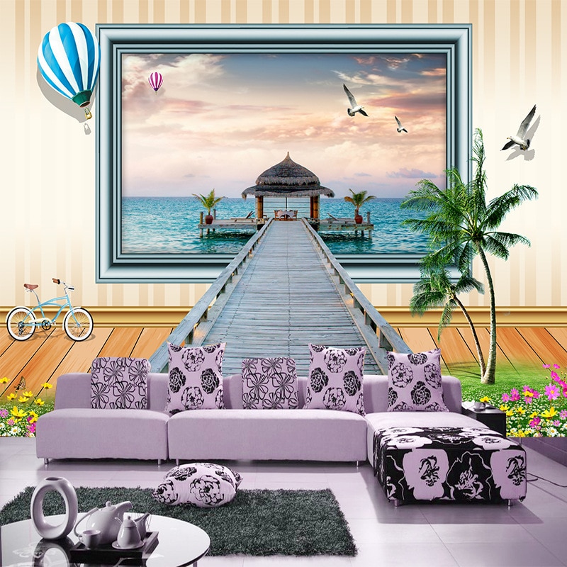 Interior Wall Landscape Design - HD Wallpaper 