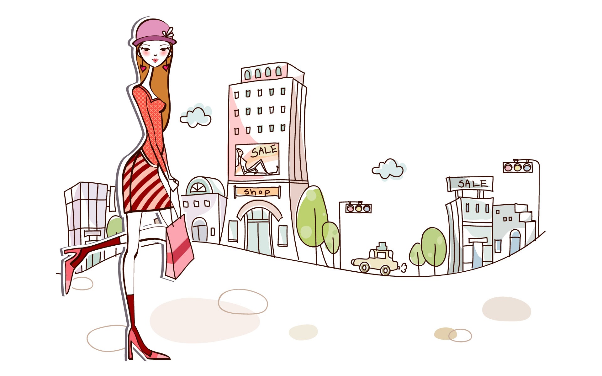 Fashion Shopping Women Wallpapers - Imagenes De Fondo De Mujer De Moda - HD Wallpaper 