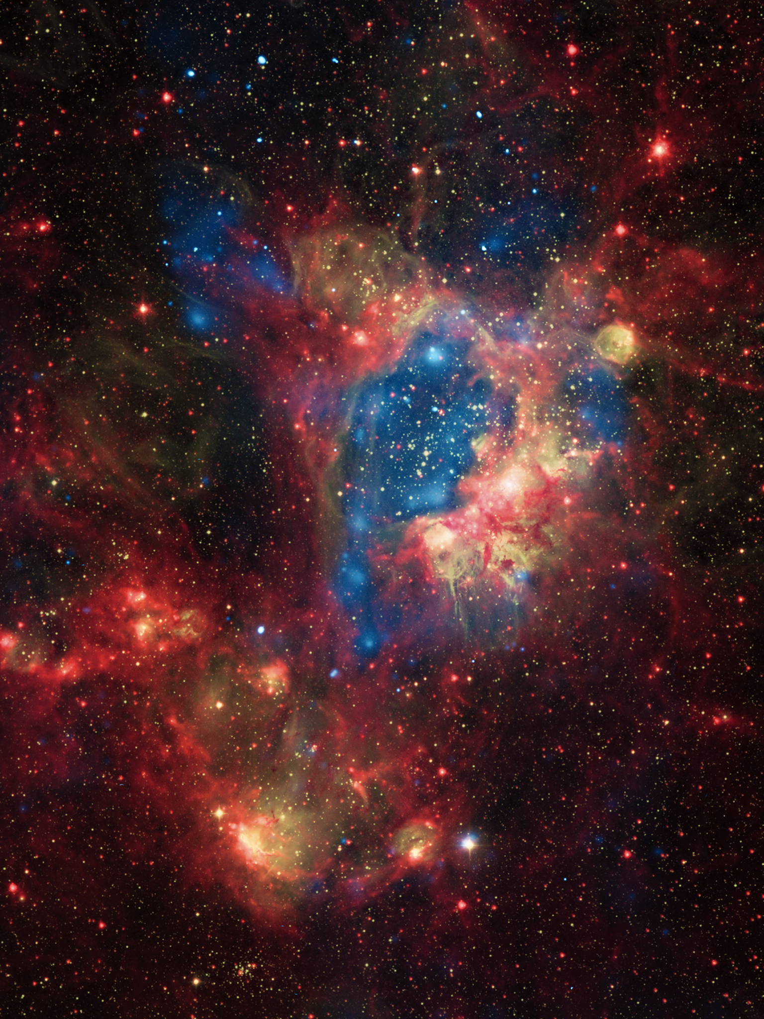 Red And Blue Nebula - HD Wallpaper 