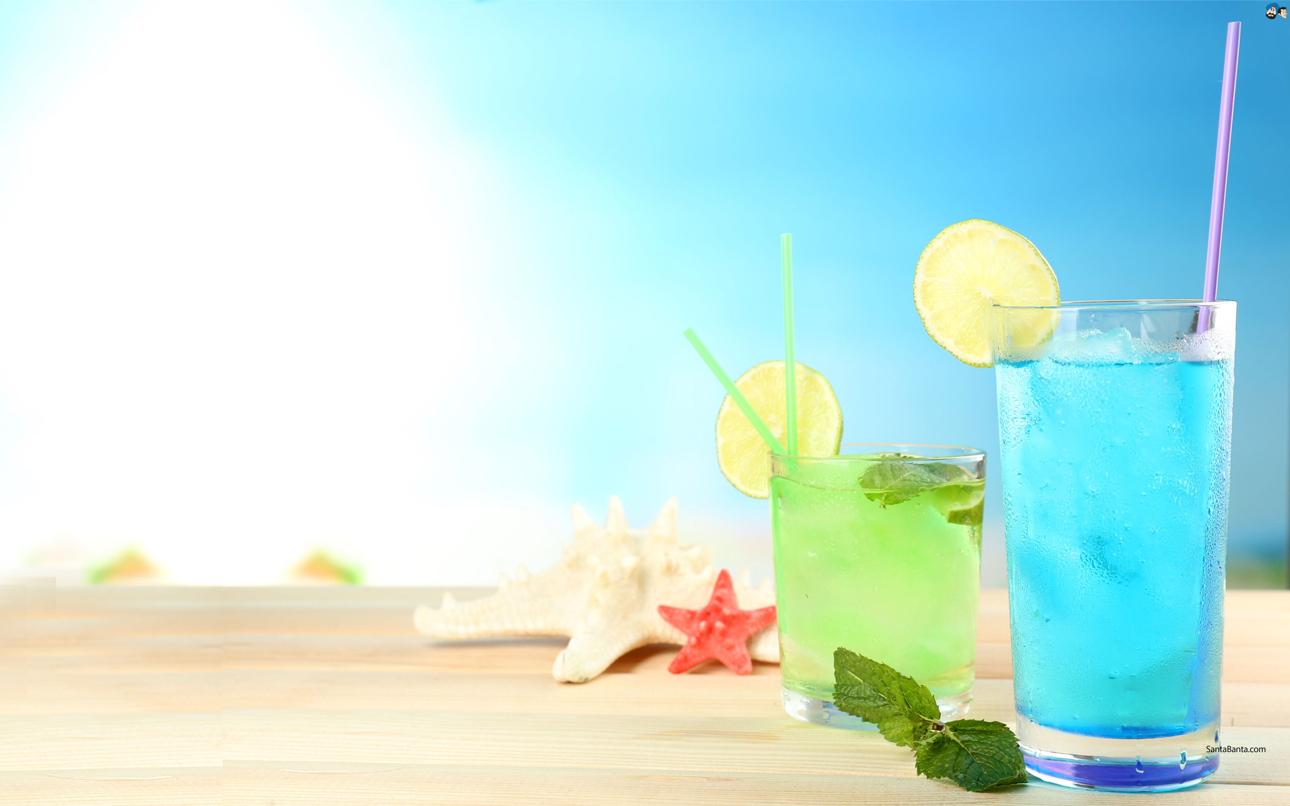 Refreshing Cocktail - Blue Lagoon - HD Wallpaper 