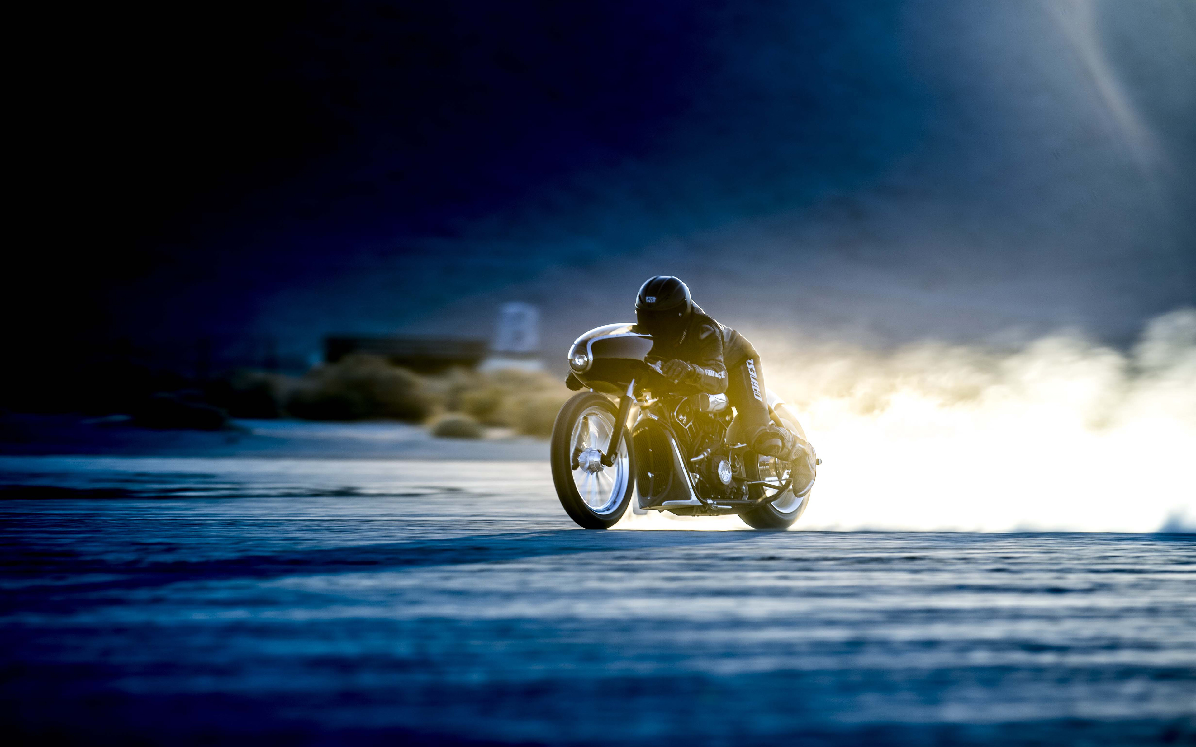 Black Bullet Scout, 4k, Custom Bikes, Superbikes, Bonneville - Motorcycle - HD Wallpaper 