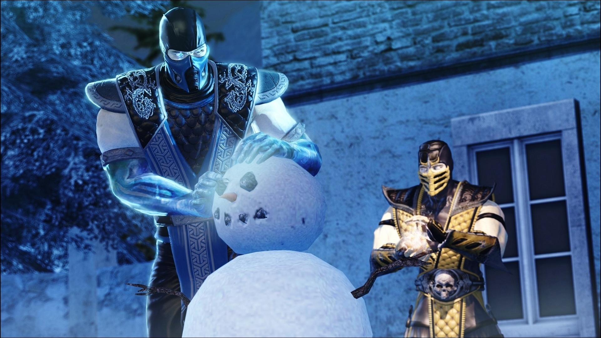 Sub Zero Mortal Kombat Snowman - HD Wallpaper 