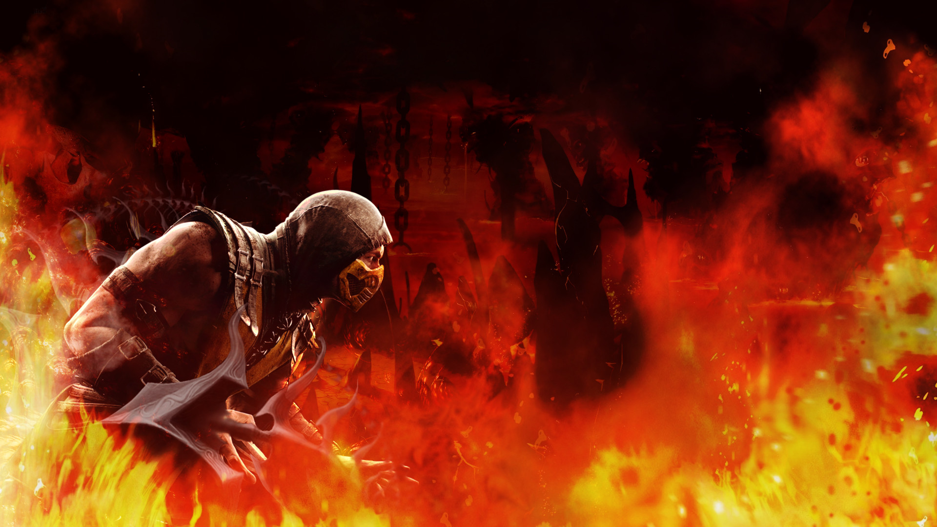 Scorpion Mortal Kombat X Wallpapers Wallpapers Hd Mortal Kombat X 1920x1080 Wallpaper Teahub Io