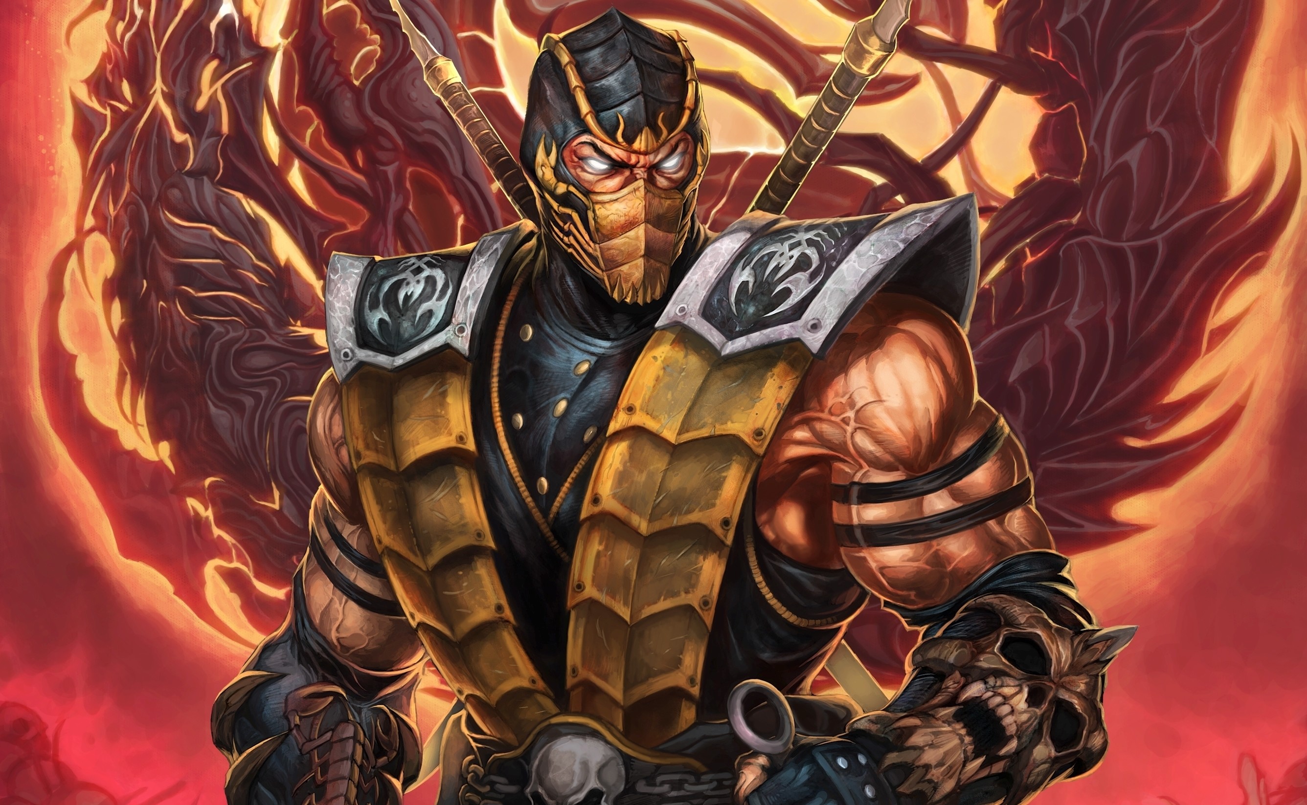 Data-src /w/full/2/4/e/108524 - Scorpion Mortal Kombat 11 Game - HD Wallpaper 