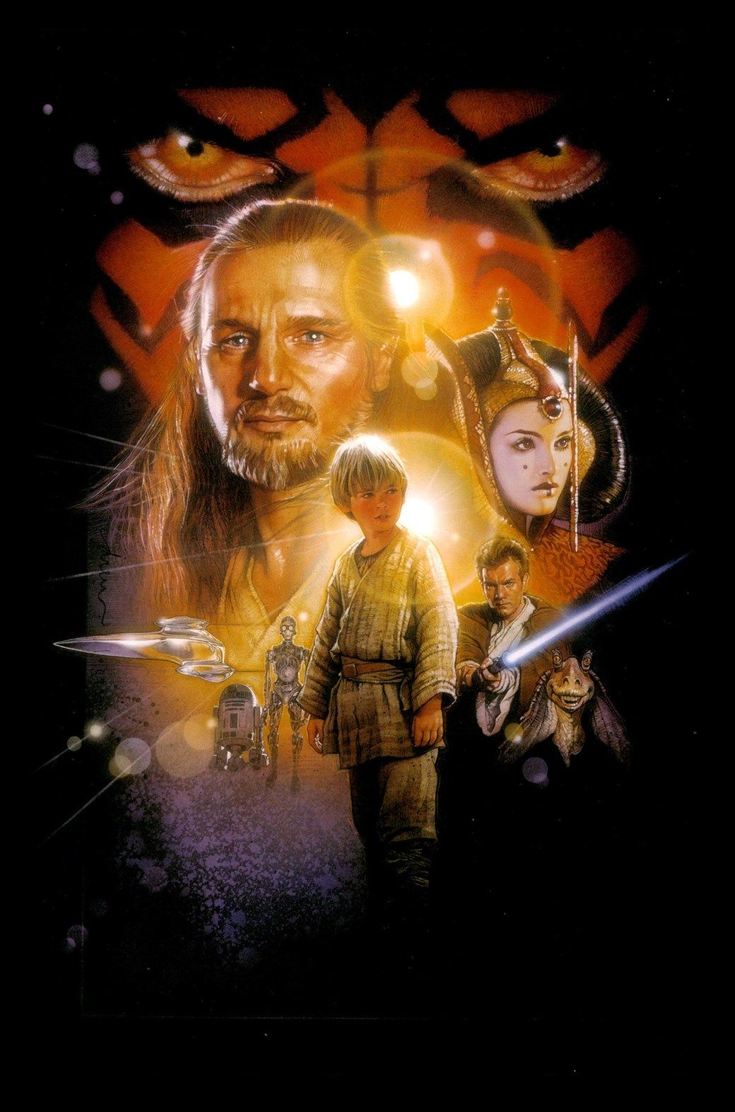 Wallpaper De Filmes - Star Wars The Phantom Menace Textless Poster - HD Wallpaper 