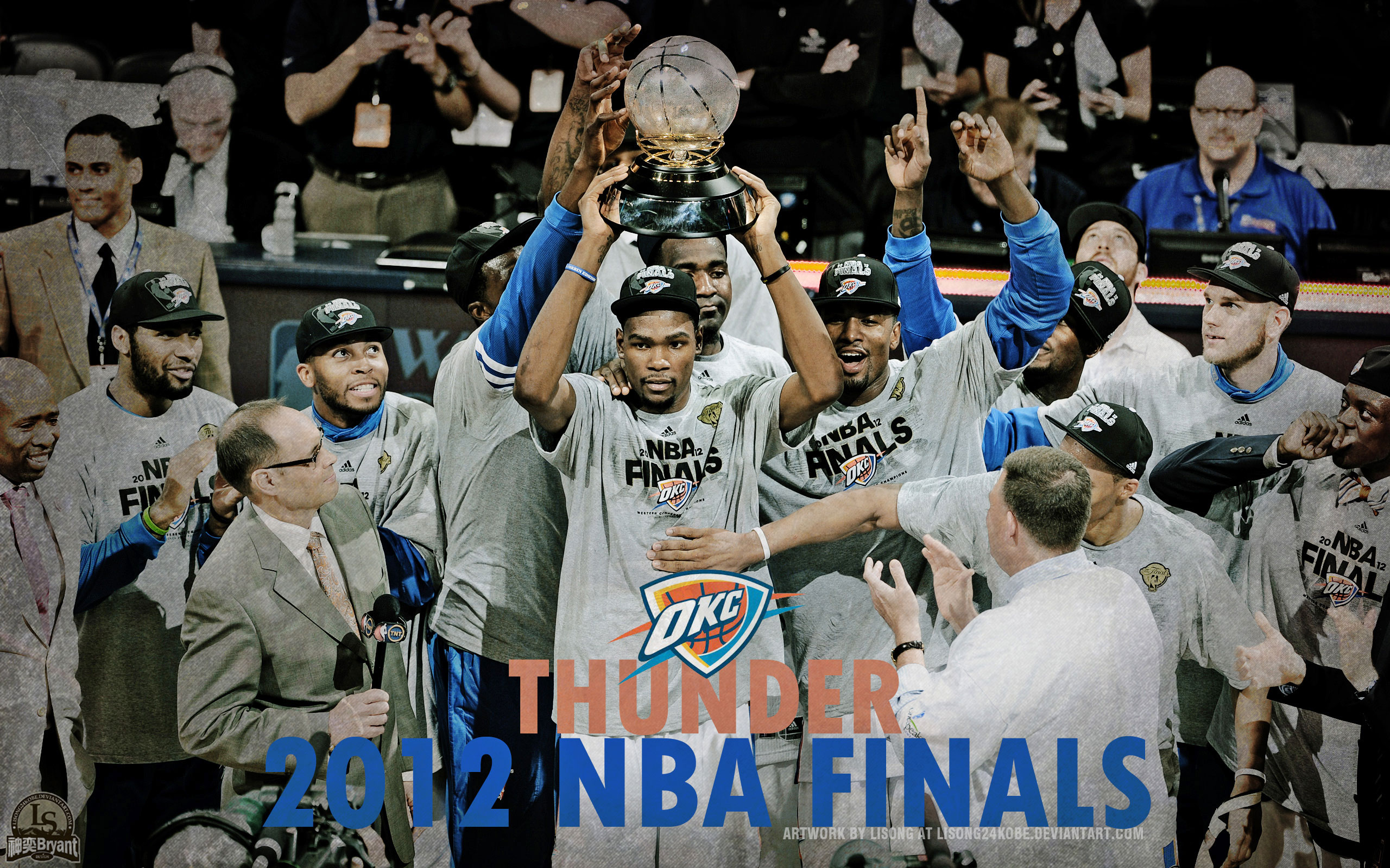 Okc Thunder 2012 Nba West Champions Wallpaper - Oklahoma City Thunder Champions - HD Wallpaper 