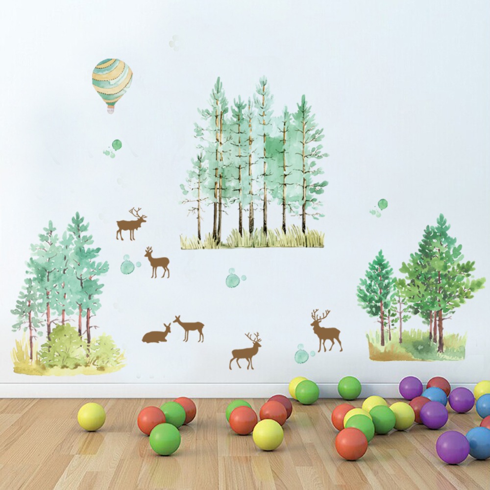 Nalepka Na Stenu Les - HD Wallpaper 