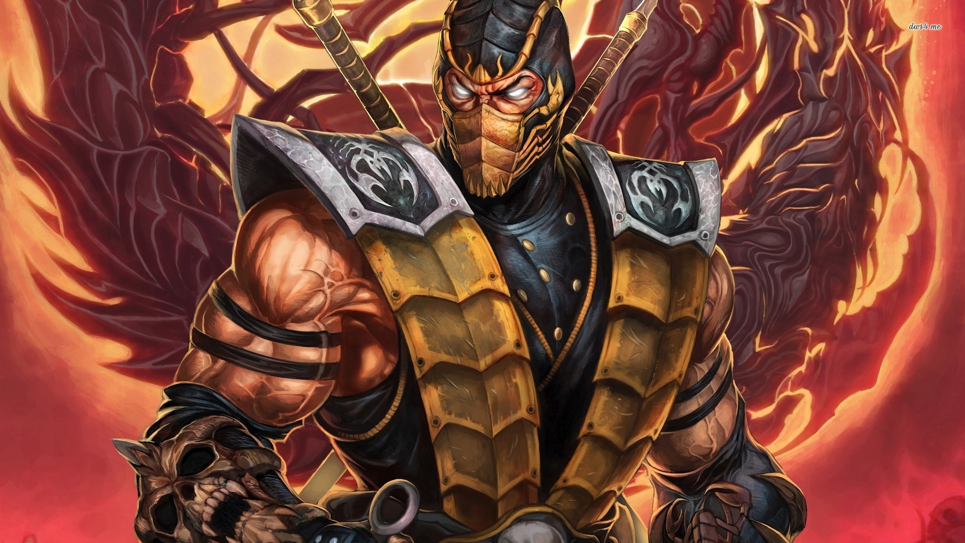 Mortal Kobat Scorpion Wallppers - HD Wallpaper 