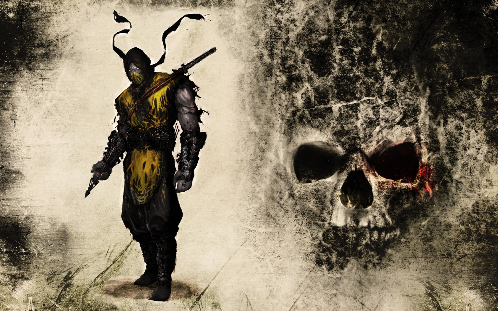 Mortal Kombat Wallpaper Skull - Mortal Kombat Vincent Proce - HD Wallpaper 