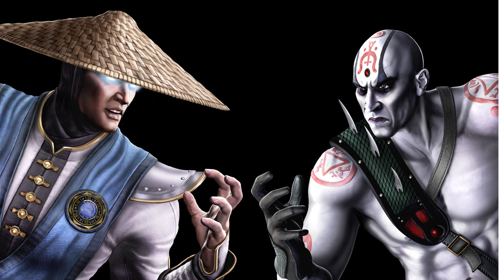 Mortal Kombat Raiden Vs Quan Chi Wallpaper - Mortal Kombat Raiden Vs - HD Wallpaper 