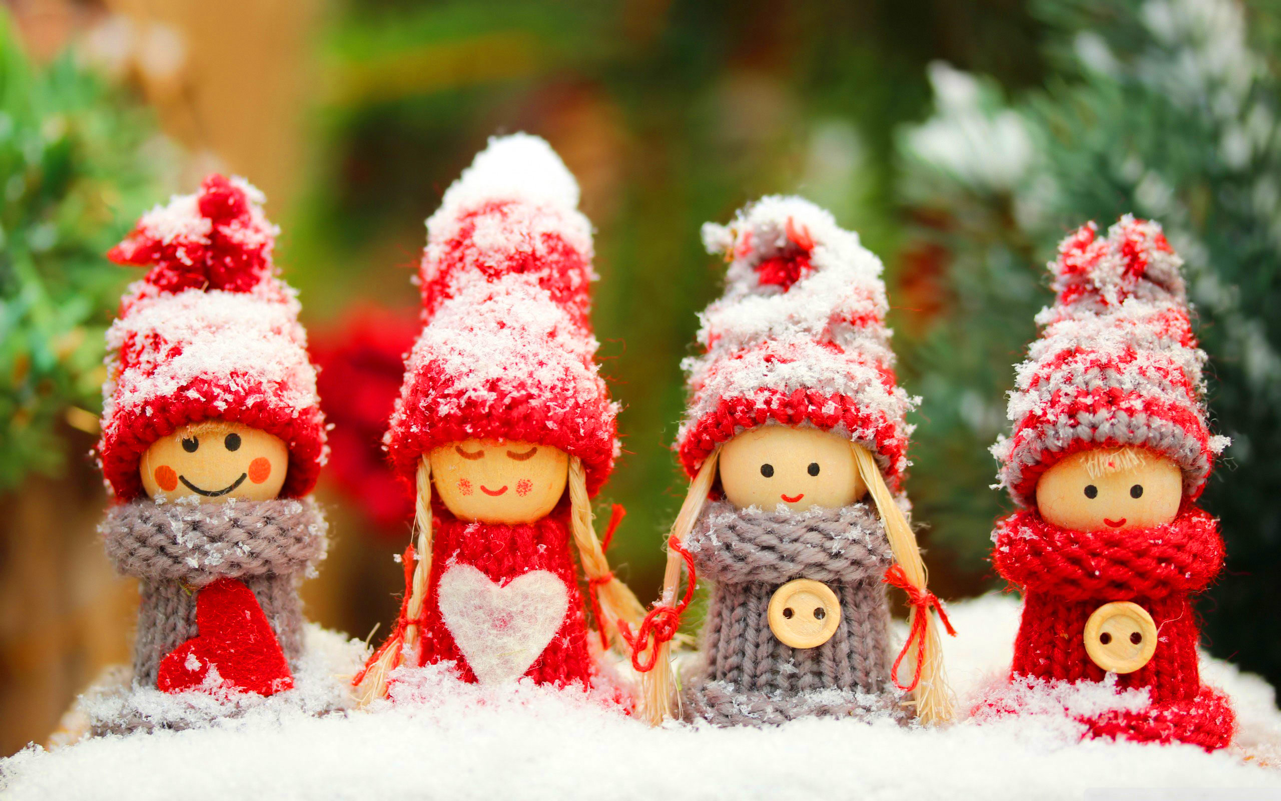 Free Cute Christmas Winter Dolls, Computer Desktop - Cute Wallpaper Images Merry Christmas Wishes - HD Wallpaper 