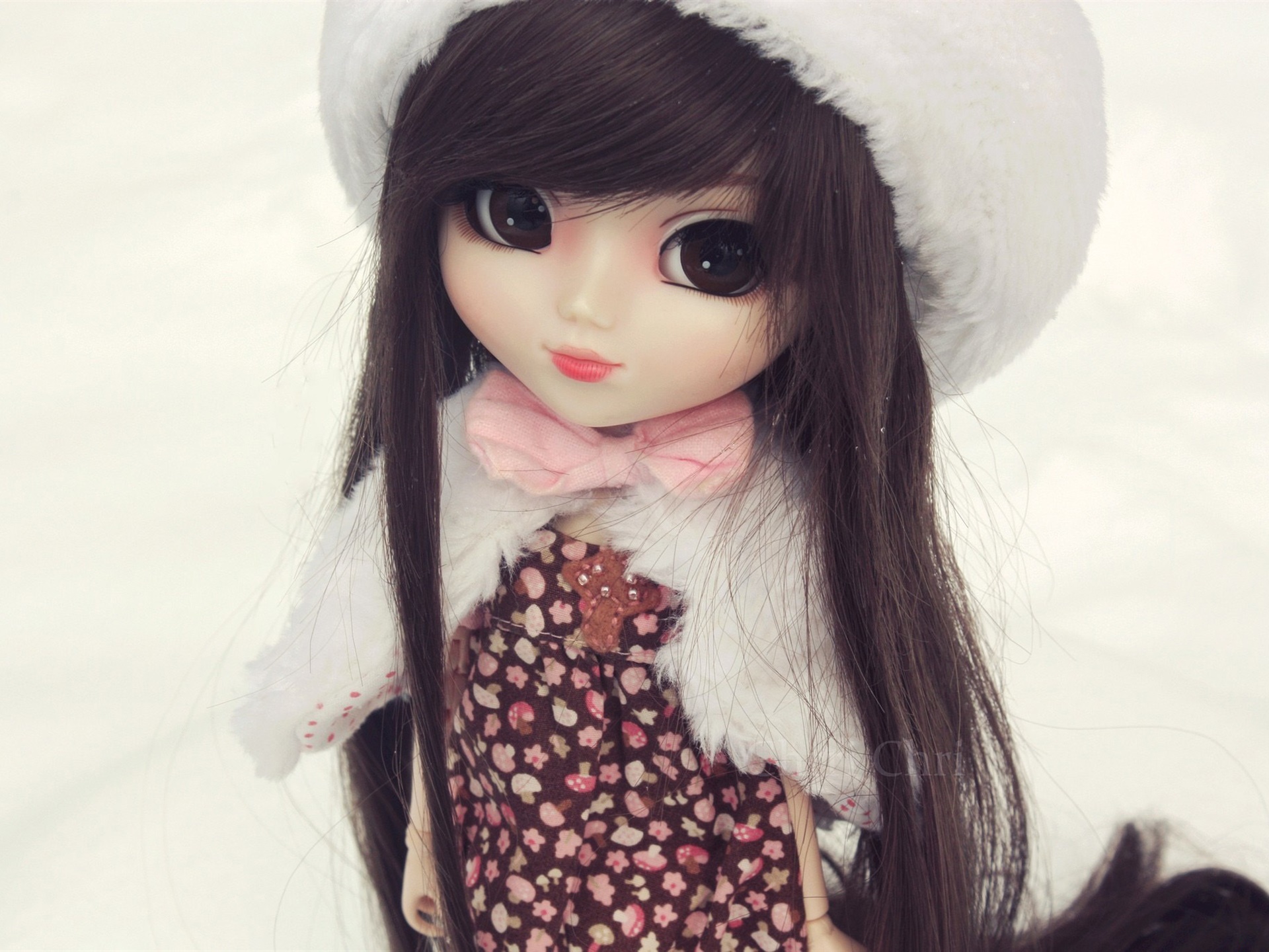 Cute Doll Girl, Toy, Brunette, Cap 1920x1440 Wallpaper - Barbie - HD Wallpaper 