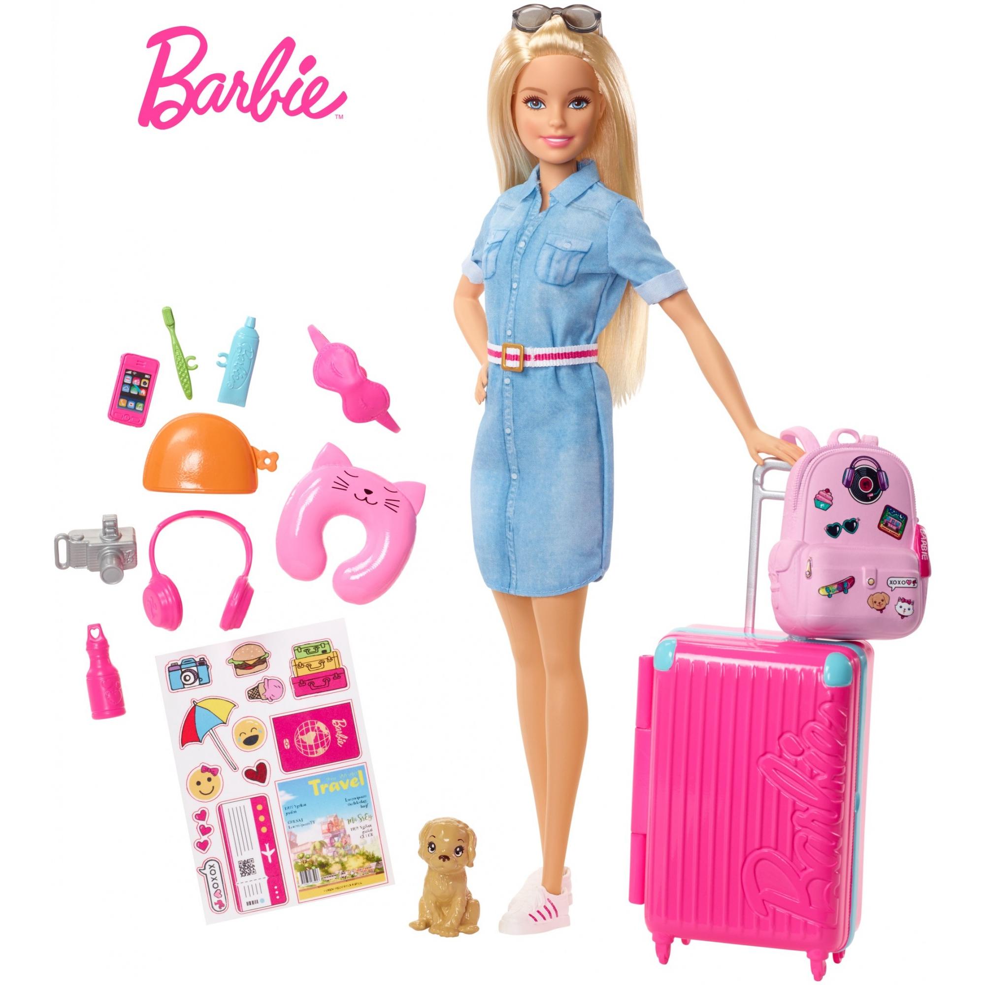 Barbie Travel Doll Set - HD Wallpaper 