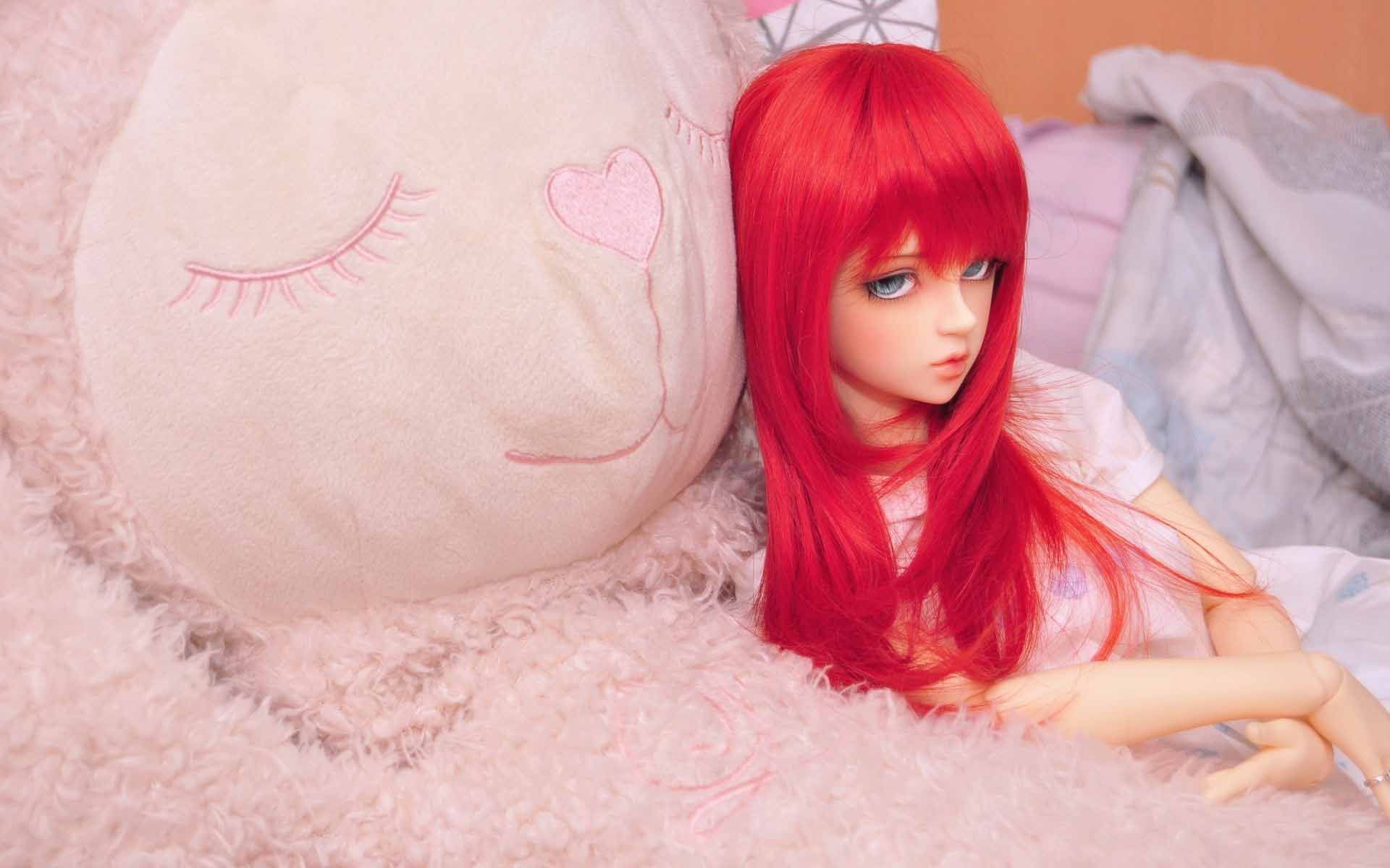 Redhead Doll Toy Hd Wallpaper Wallpaper - Cute Doll Teddy Bear - HD Wallpaper 