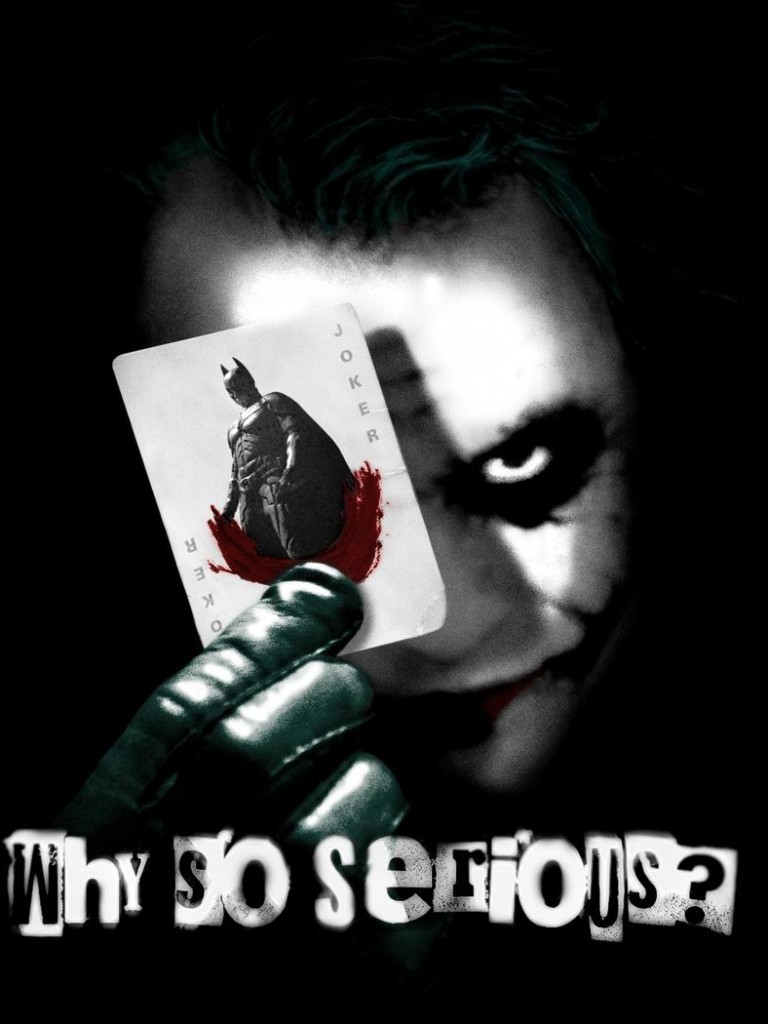 Why So Serious, Joker, Batman, Card, Heath Ledger - Joker Why So Serious Wallpaper 4k - HD Wallpaper 