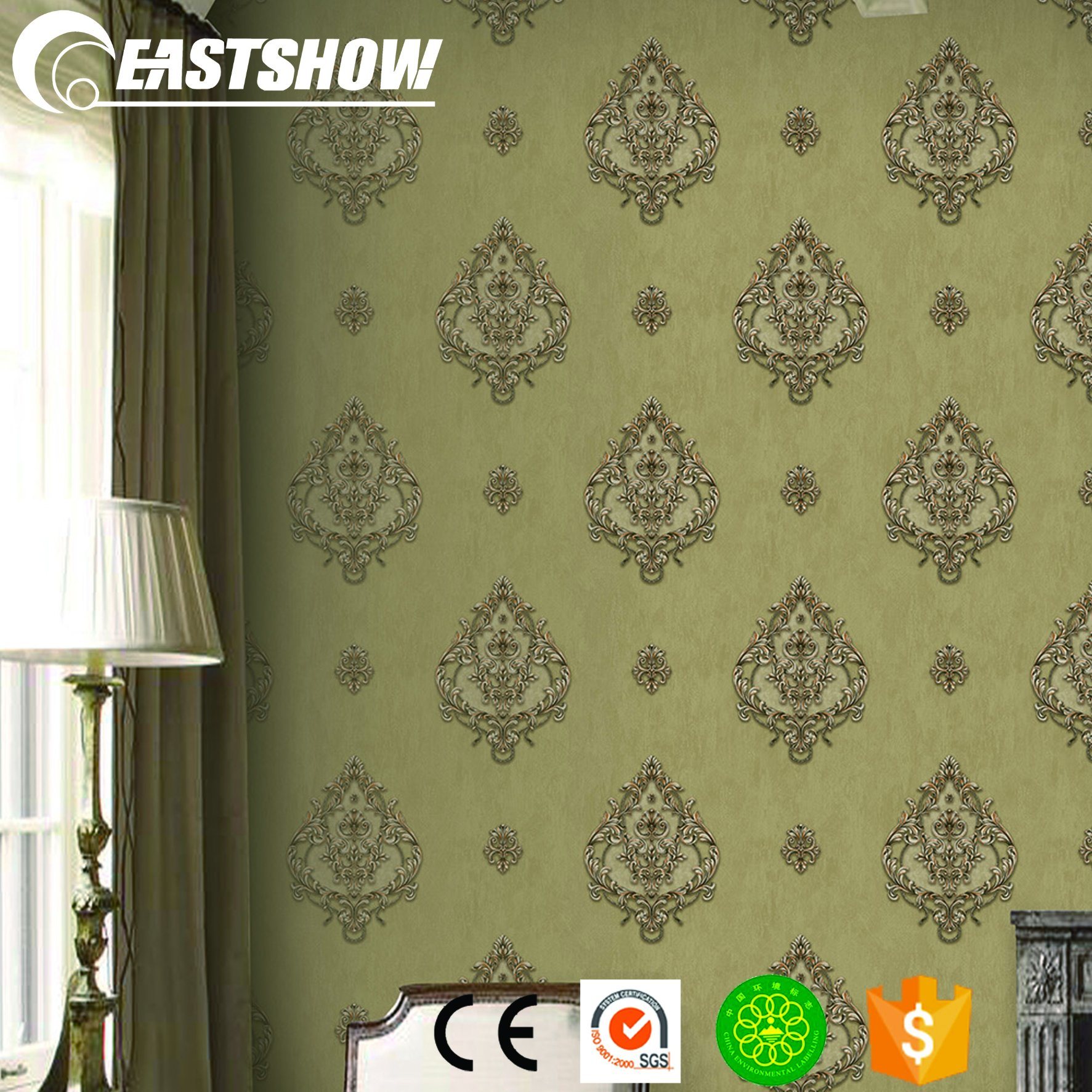 Pvc Embossed Spade Pattern Wallpaper Pictures & Photos - Wallpaper - HD Wallpaper 