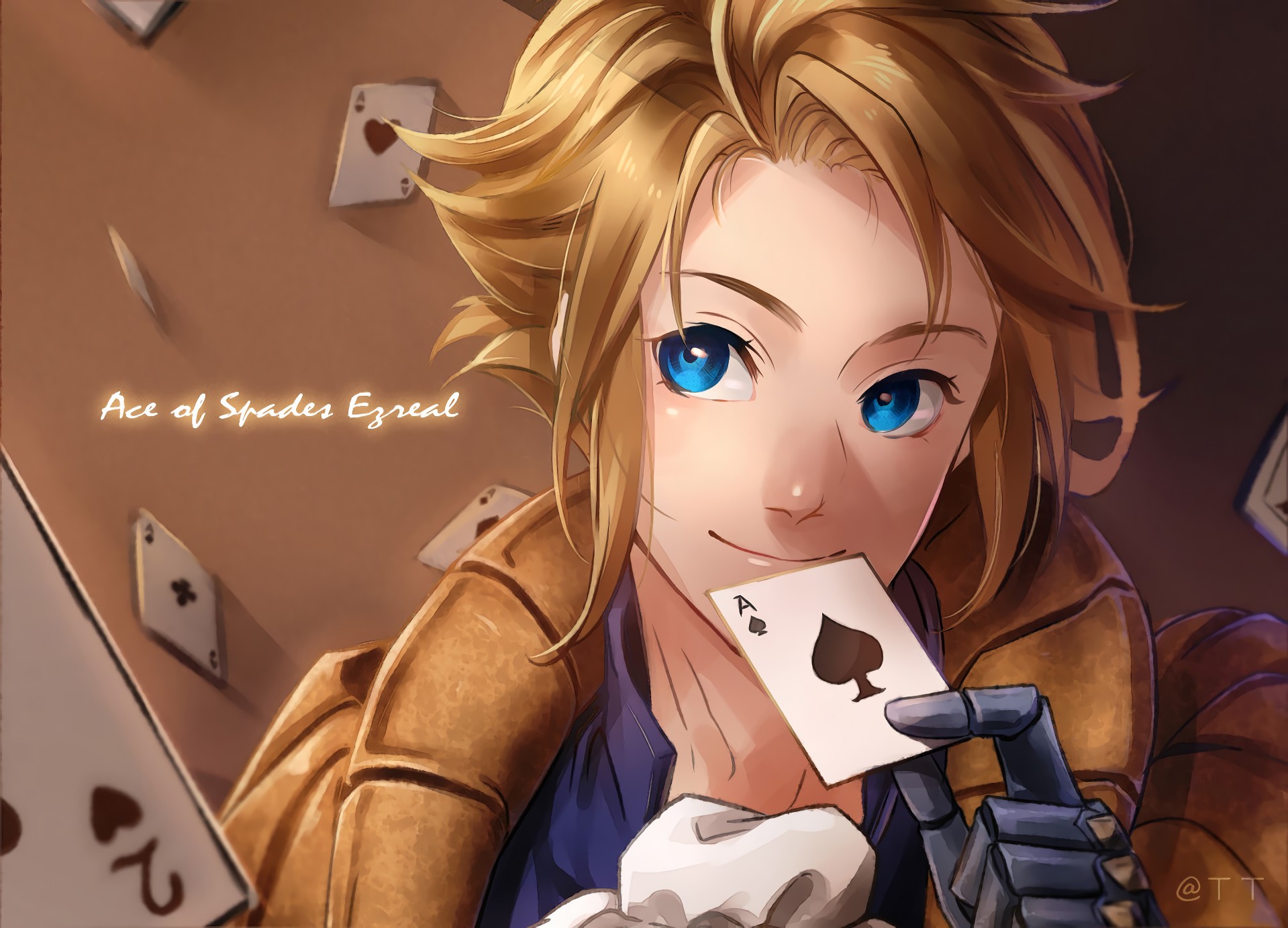 Ace Of Spades Ezreal By ㄒㄒ★シシィ Hd Wallpaper Fan Art - Ace Of Spades Ezreal Fan Art - HD Wallpaper 