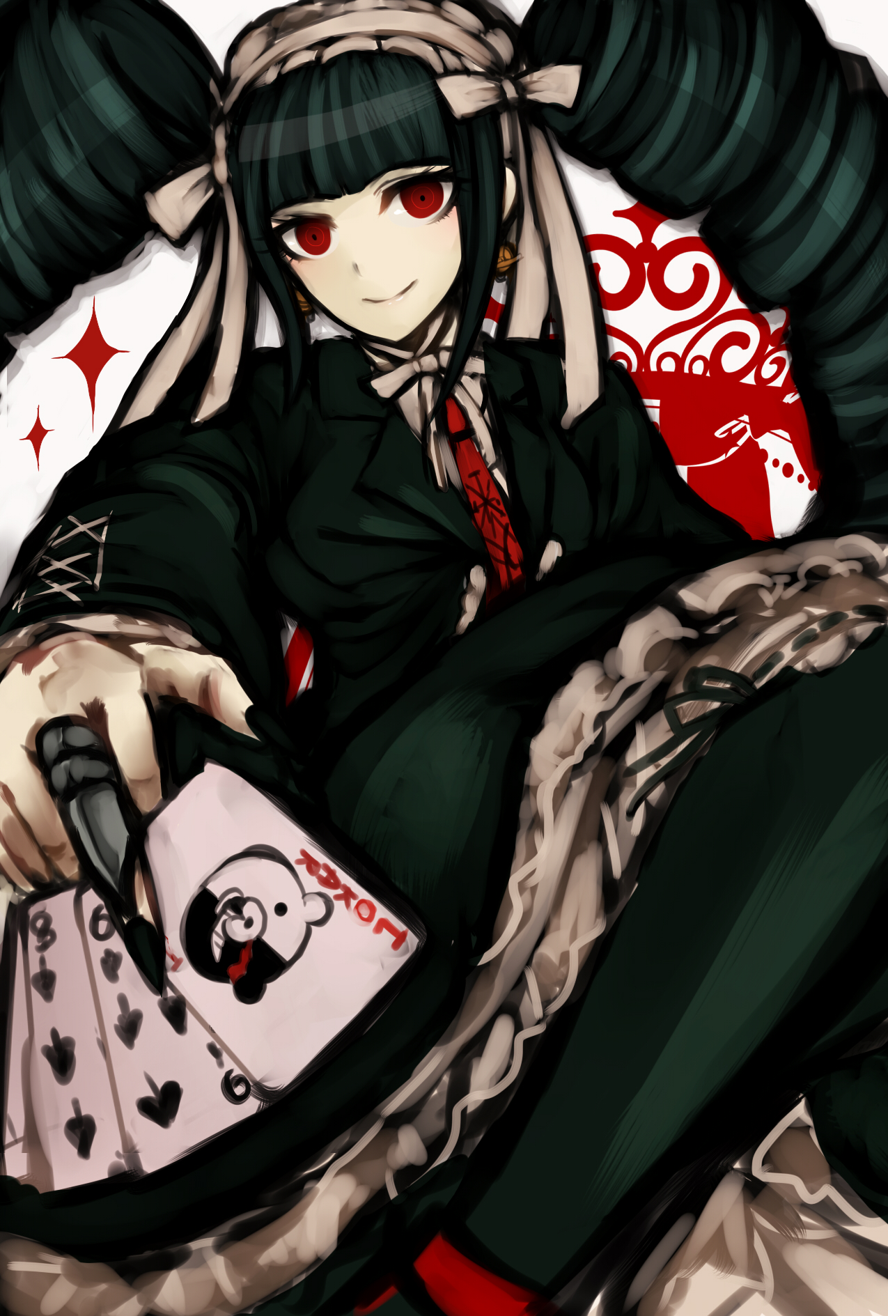 Celestia Ludenberg With Cards - HD Wallpaper 