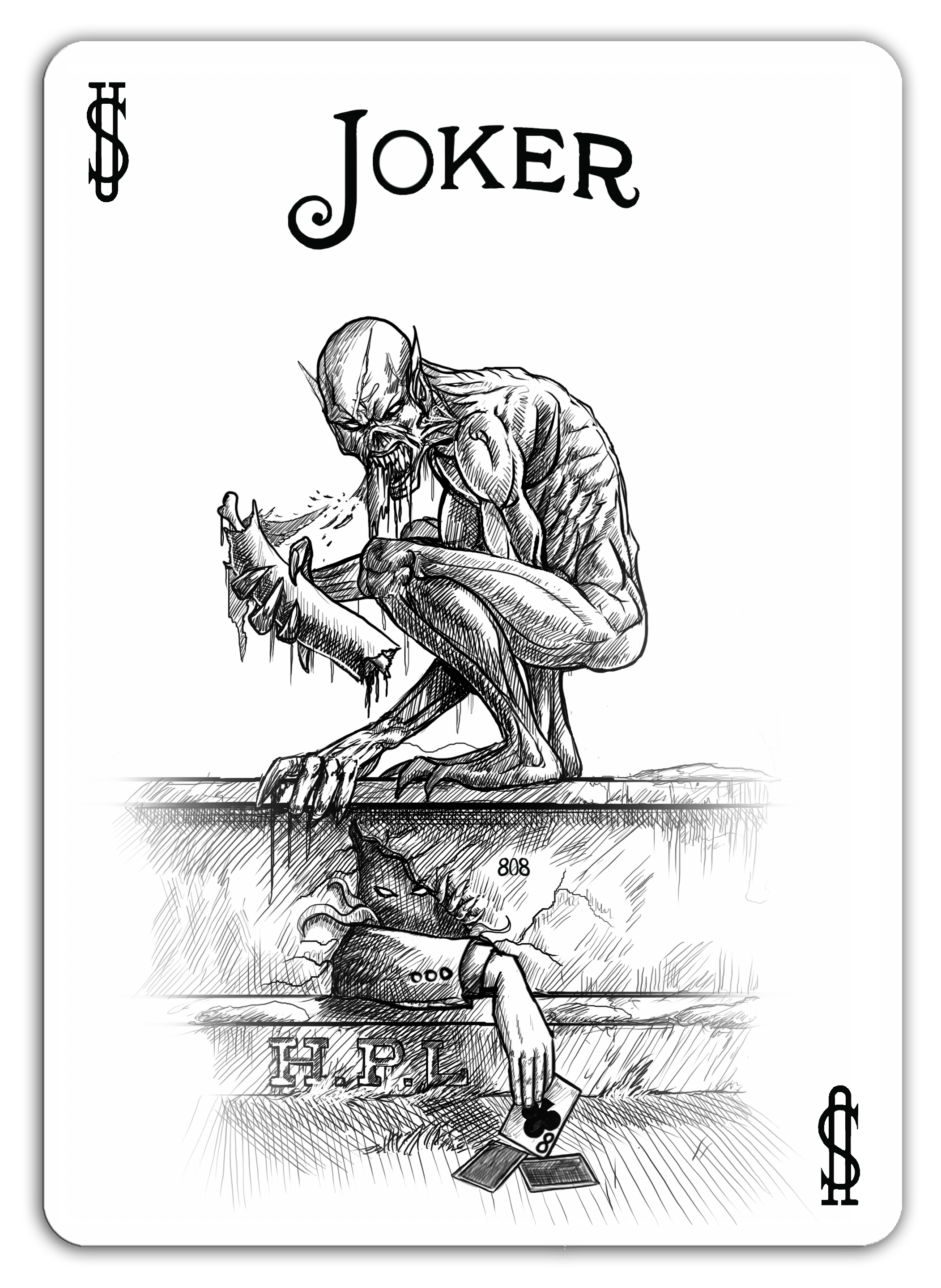 Drawing Dice Joker Card - HD Wallpaper 