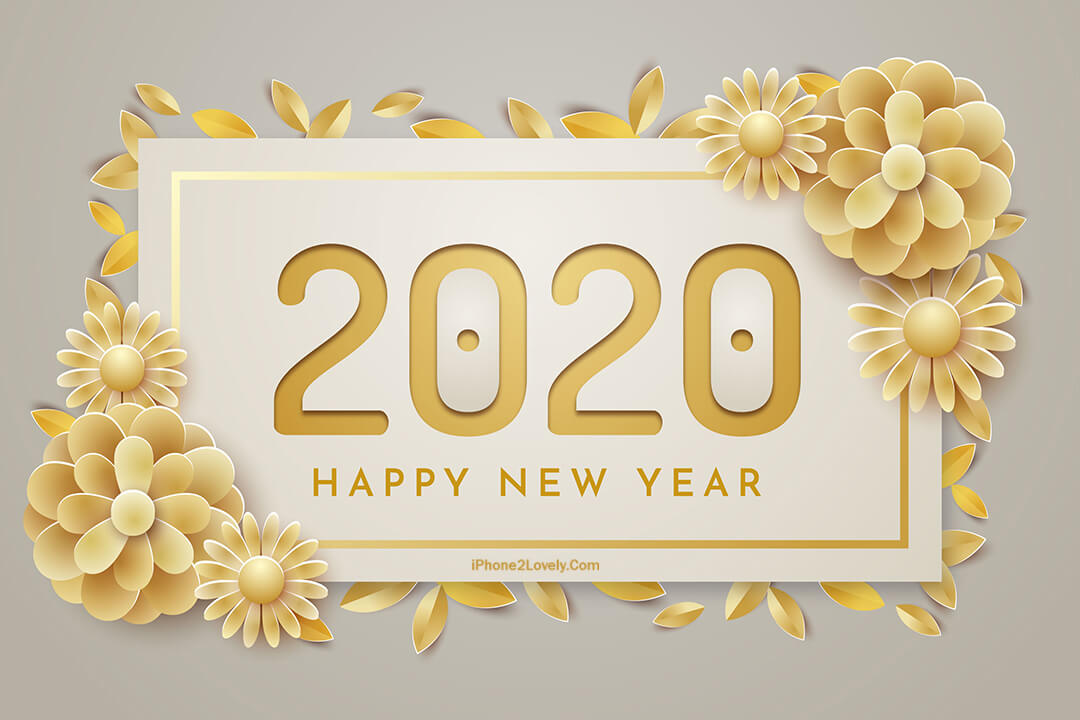 Happy New Year 2020 Greeting Card Wallpaper Free - New Year 2020 Wishes Hd - HD Wallpaper 
