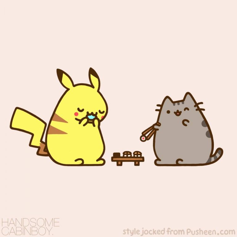 Pusheen Wallpaper - Cute Pikachu Pusheen - HD Wallpaper 