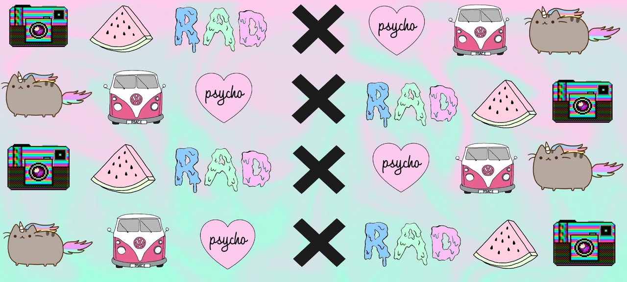 Psycho, Rad, And Pusheen Image - Unicorn Cat - HD Wallpaper 