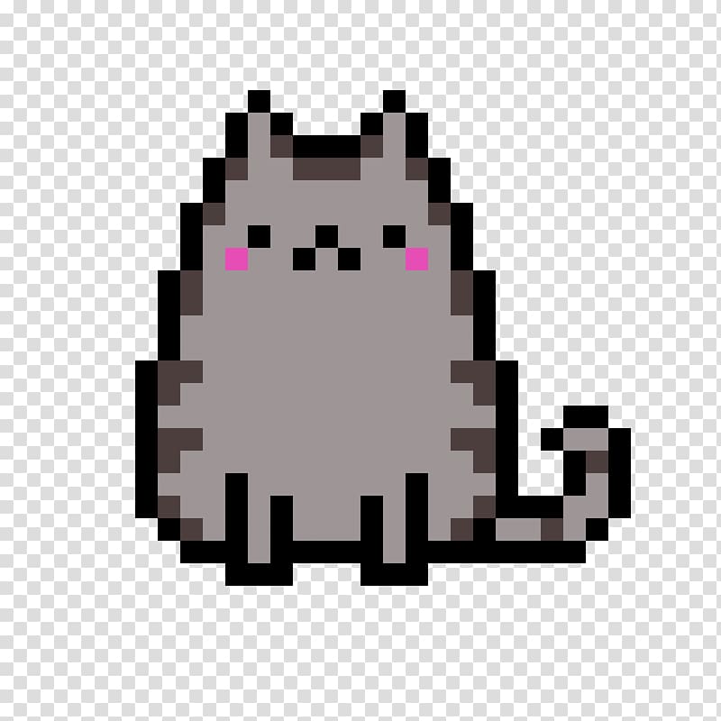 Pixel Art Pusheen - HD Wallpaper 