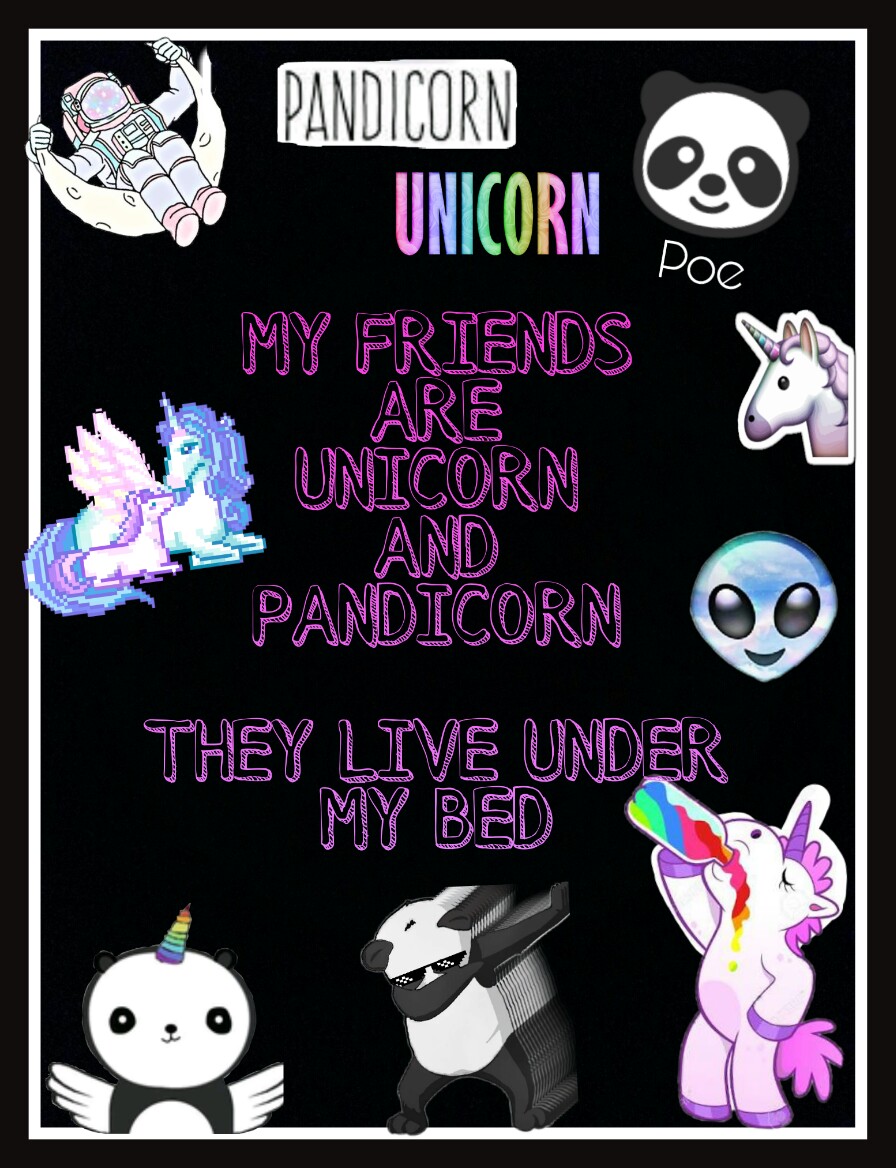 #freetoedit #pandicorn #unicorn #believe #alien #wallpaper - Pandicorn Unicorn Wallpaper Panda - HD Wallpaper 