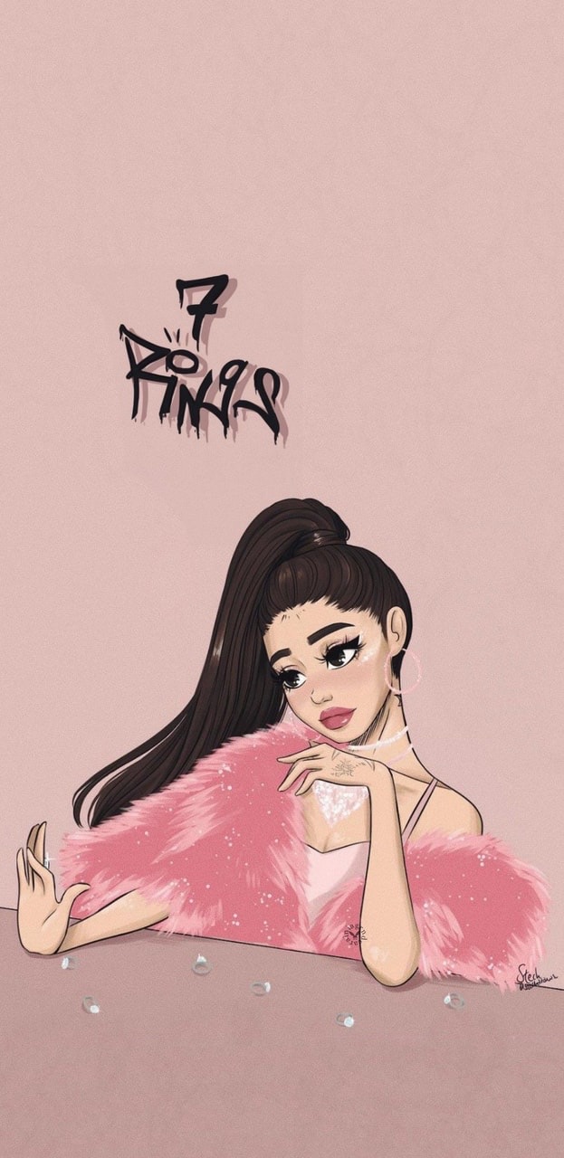 Article, Flowers, And Luxury Image - 7 Rings Drawing Ariana Grande - HD Wallpaper 