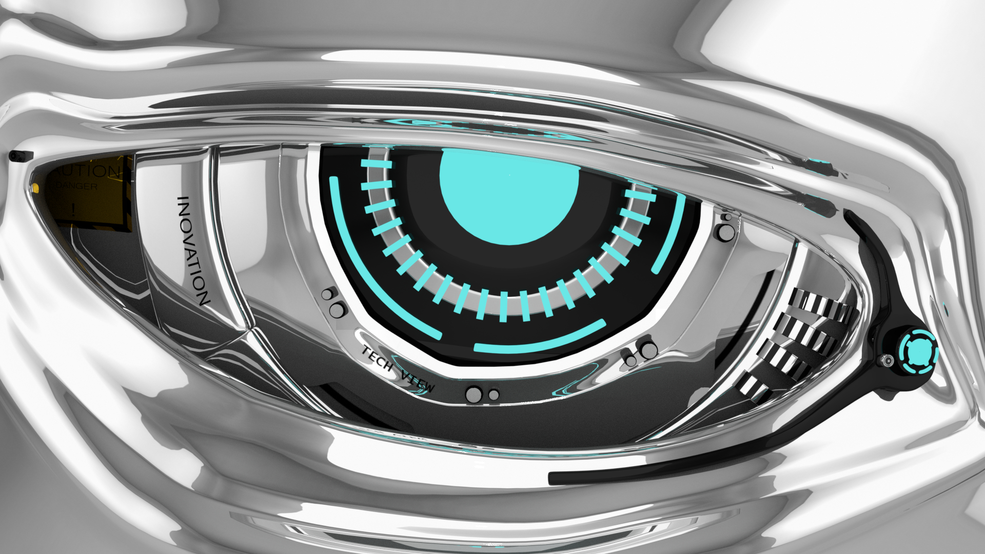 Robot Eye 3d Model - HD Wallpaper 