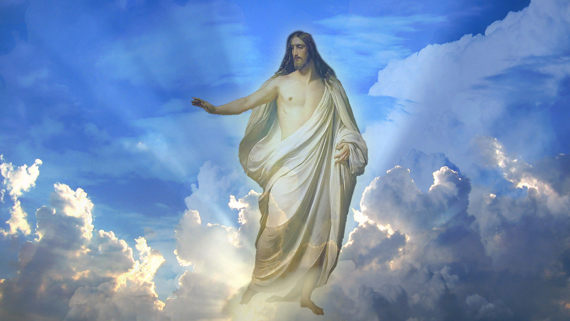 Free Jesus Wallpaper Yeshu Masih Ke Wallpaper Download - Sky - HD Wallpaper 