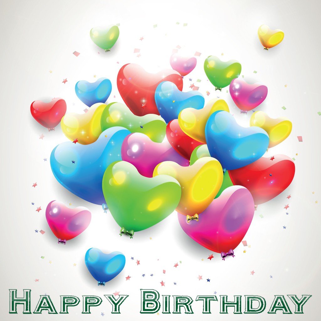 Happy Birthday Balloons Greeting Card H - Happy Birthday Heart Wishes - HD Wallpaper 