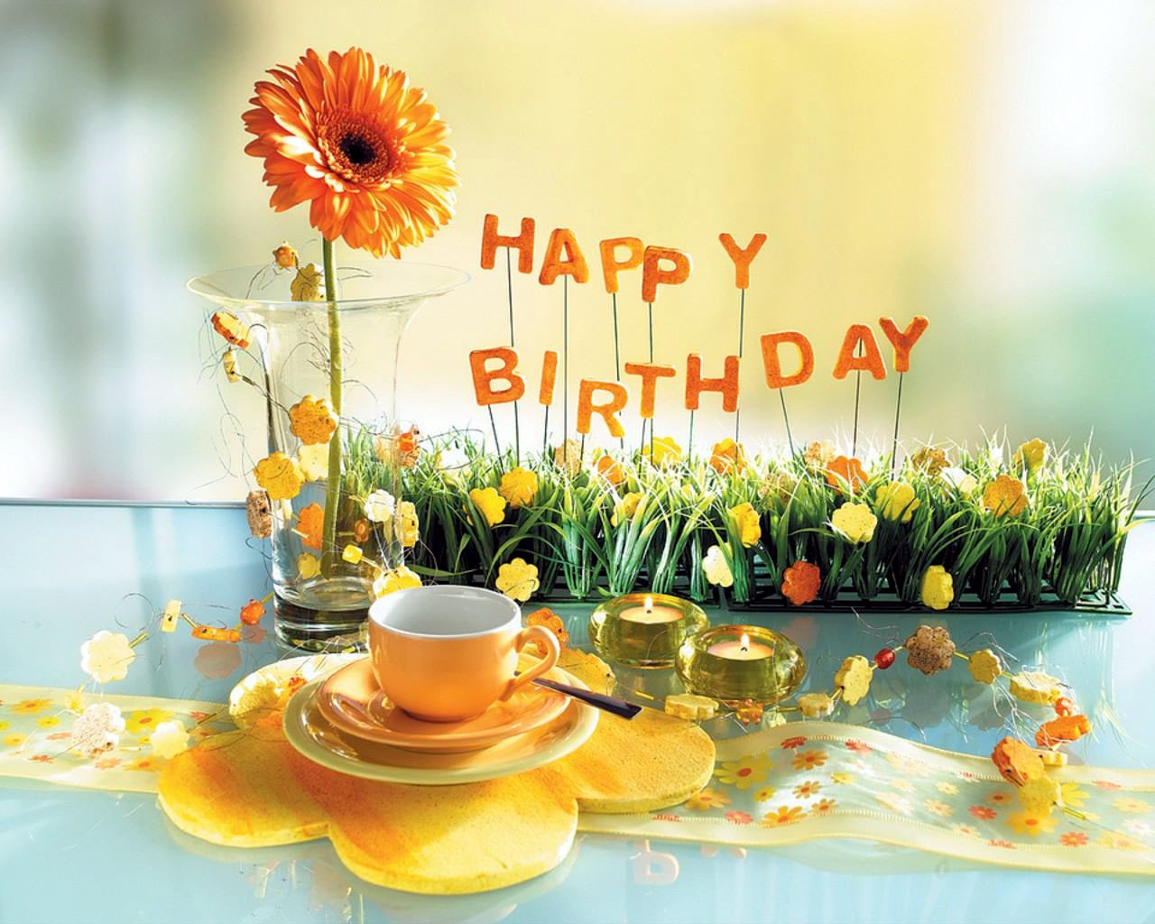 Wish You Happy Birthday Flower - HD Wallpaper 