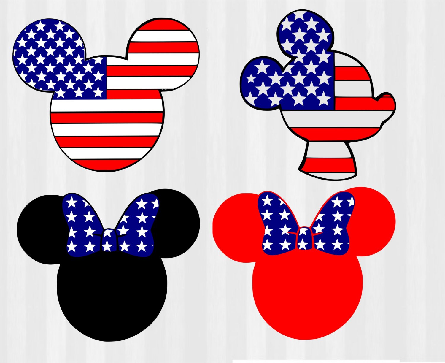Disney Fourth Of July Wallpaper - Fourth Of July Mickey Head - HD Wallpaper 