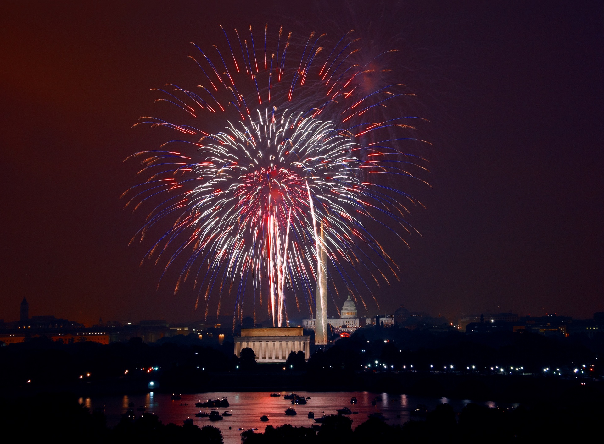 Independence day Fourth july Fireworks Free Photo - Washington Dc Skyline - HD Wallpaper 